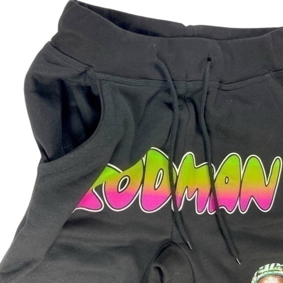 Pacsun Dennis Rodman Sweatpants Mens M Black Drawstring The Worm Track Pants New - Picture 6 of 14